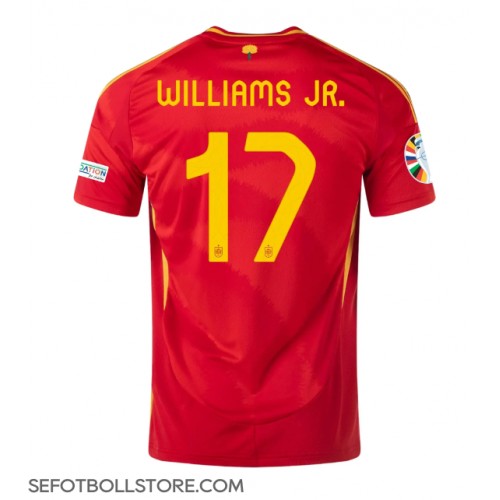 Spanien Nico Williams #17 Replika Hemmatröja EM 2024 Kortärmad